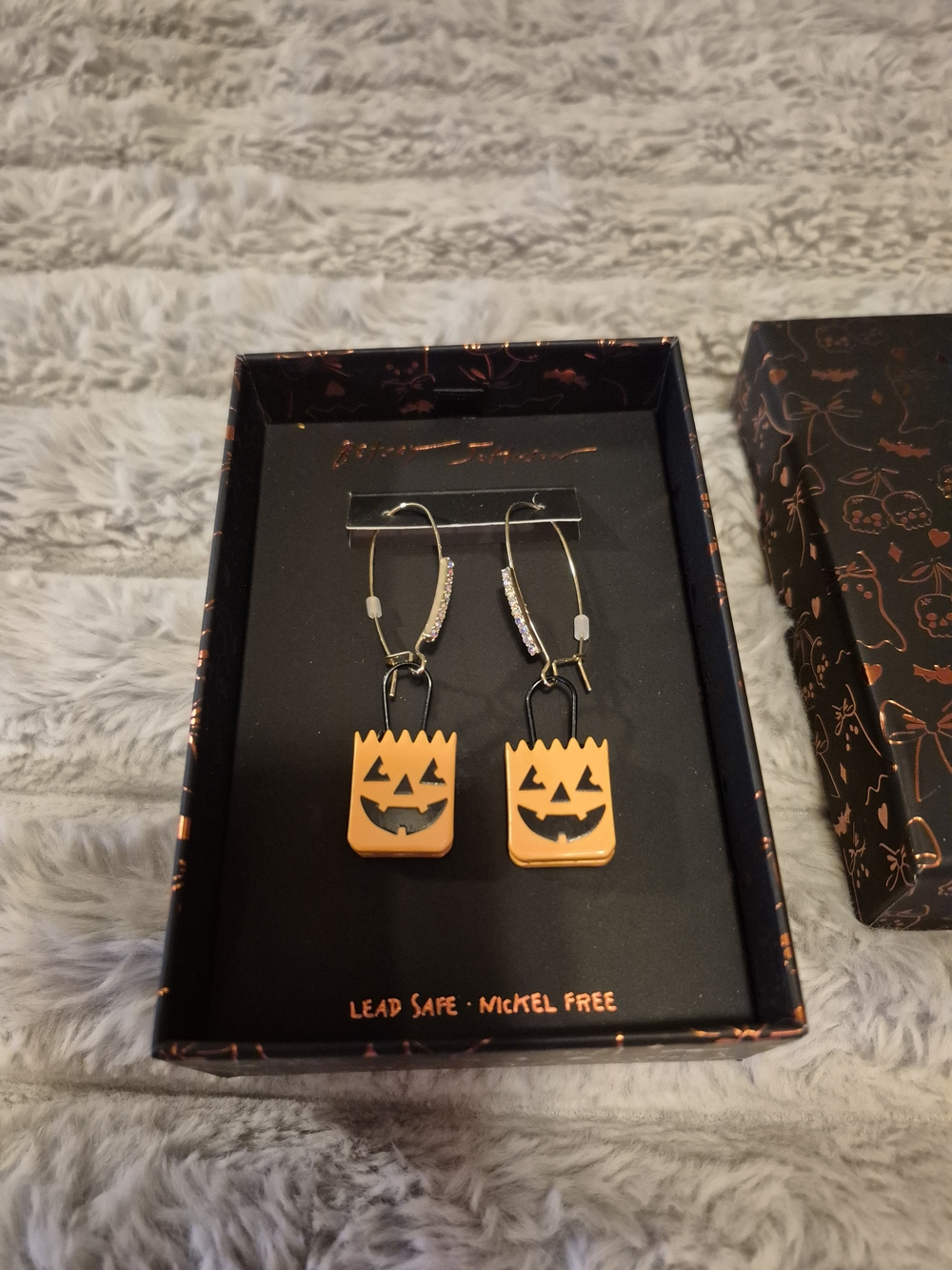 Betsey Johnson Jack-O'-Lantern, Trick Or Treat Dangle Earrings